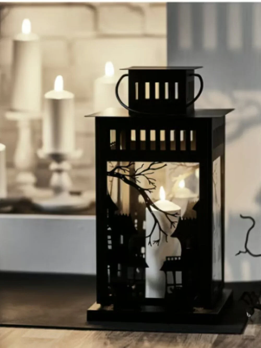 IKEA Kustfyr Lantern for Pillar Candle. 17.25 in